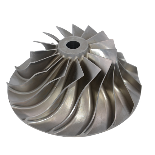 Locomotive and marine turbocharger aluminum Compressor wheel for five CNC machining center